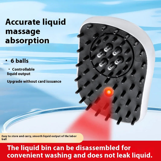 Electric Scalp Massager with Red Light Therapy & Liquid Applicator Relaxing Scalp Care Tool