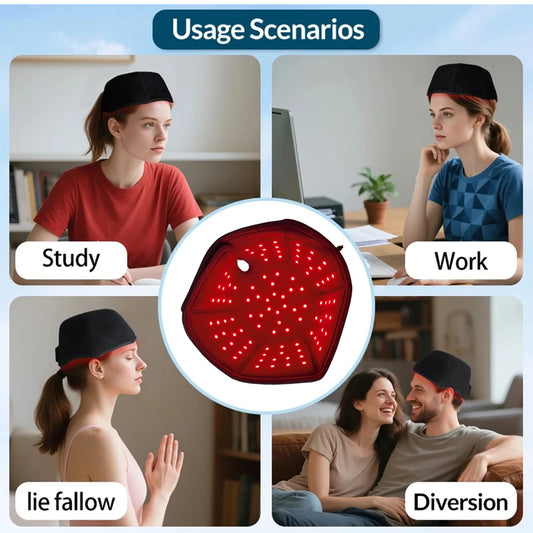 Red and Infrared LEDs Light Therapy Cap