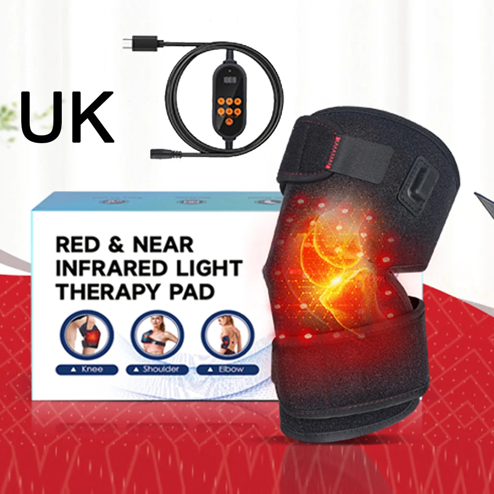 Astarexin Red Infrared Light Therapy Pad 660nm 850nm Red Light Heating Pain Relief Knee Brace Elbow Shoulder Wrap Mas Massager