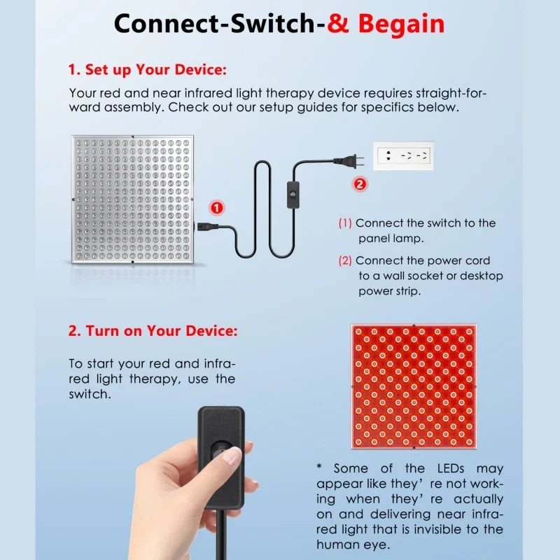 45W LED Red Light Therapy Panel Lamp