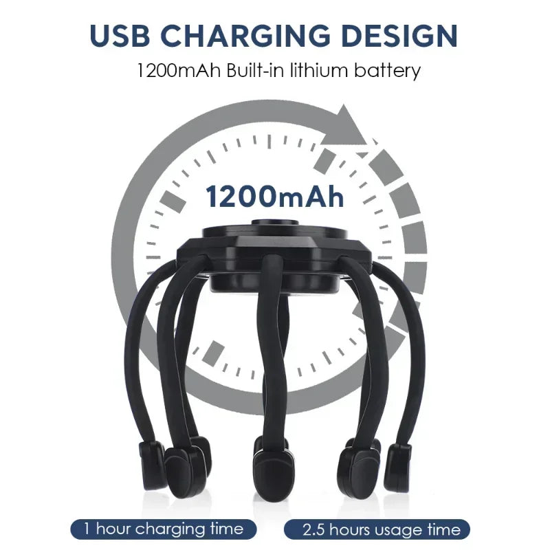 Electric Head Massager Red Light Therapy Device