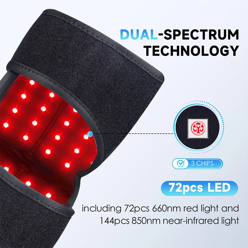 Astarexin Red Infrared Light Therapy Pad 660nm 850nm Red Light Heating Pain Relief Knee Brace Elbow Shoulder Wrap Mas Massager