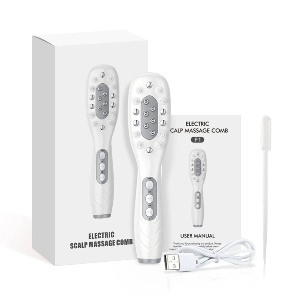 Electric Blue & Red Light Therapy Head Massager Comb