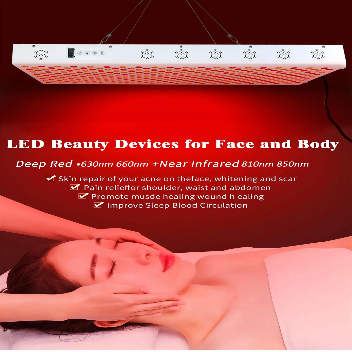 Dual Chip Red Light Therapy Panel Lamp