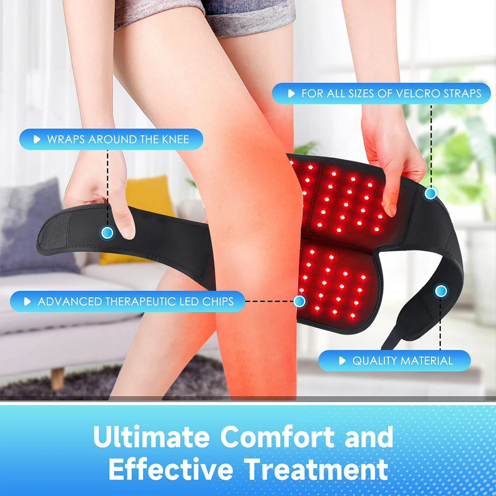 Astarexin Red Infrared Light Therapy Pad 660nm 850nm Red Light Heating Pain Relief Knee Brace Elbow Shoulder Wrap Mas Massager