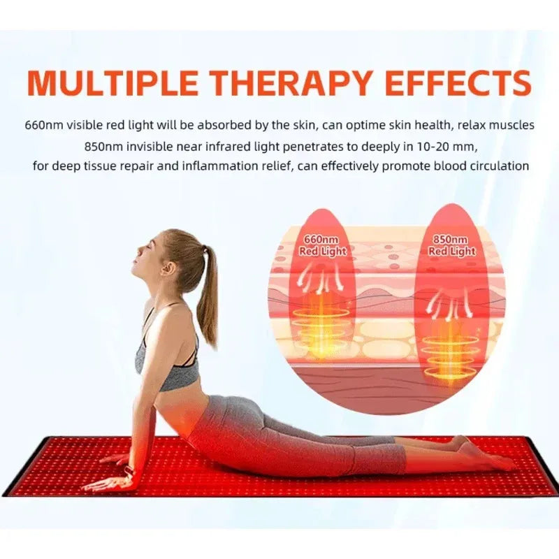 LED Red Light Therapy Yoga Mat